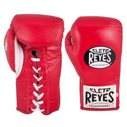 CLETO REYES Safetec Professional Competition Boxing Gloves for Men and Women MMA Kickboxing Muay Thai Lace Up 10 oz Classic Red